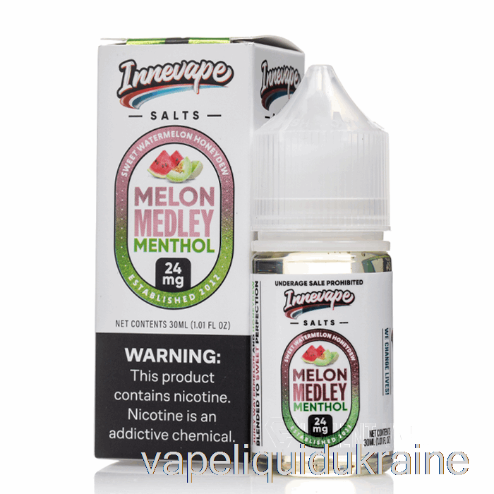 Vape Liquid Ukraine Melon Medley Menthol SALTS - Innevape E-Liquids - 30mL 24mg